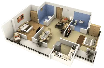 3 BHK Floor Plan